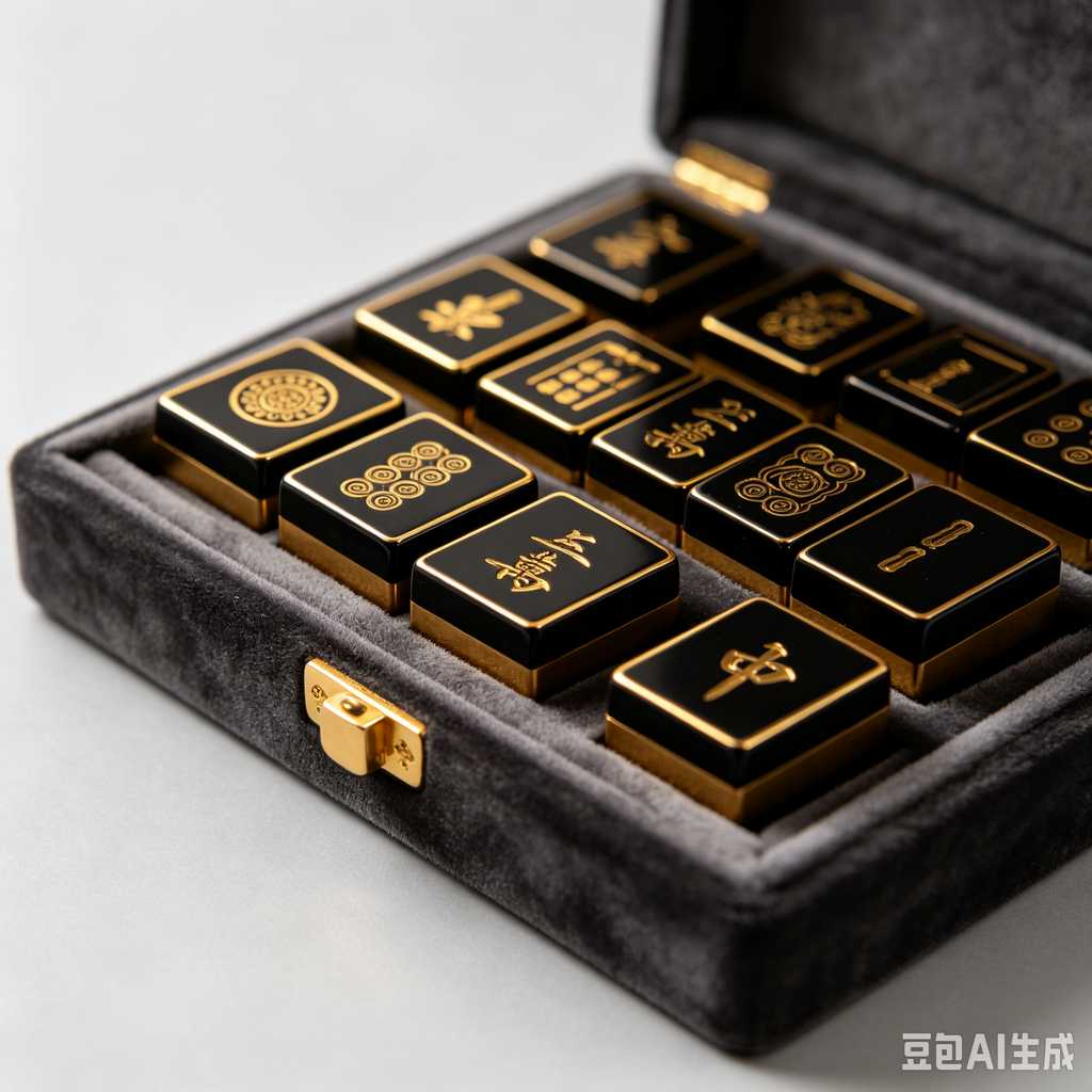 vintage style mahjong set